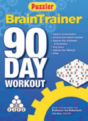 Book cover for "Puzzler" Brain Trainer 90 Day Workout