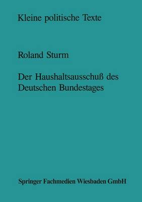 Book cover for Der Haushaltsausschuss Des Deutschen Bundestages