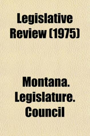 Cover of Legislative Review (1975)