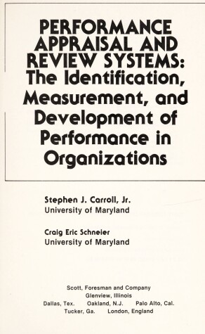 Cover of Performance Appraisal and Review Systems