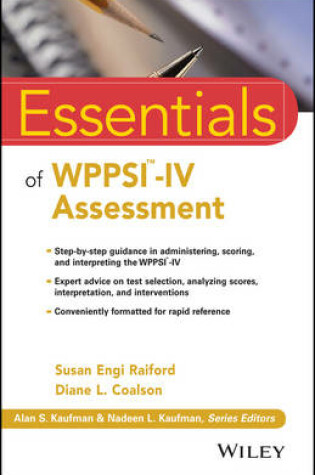 Cover of Essentials of WPPSI-IV Assessment