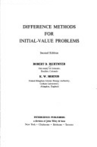 Cover of Difference Methods for Initial-value Problems