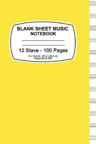 Cover of Blank Sheet Music Notebook (Yellow)