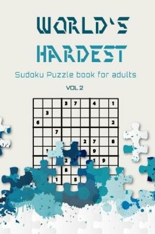 Cover of World's hardest Sudoku puzzle book for adults vol 2