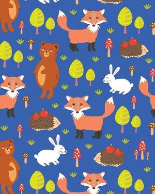 Book cover for Bullet Journal Notebook Cute Foxes, Rabbits and Bears Pattern 1