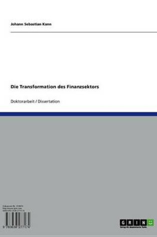 Cover of Die Transformation Des Finanzsektors