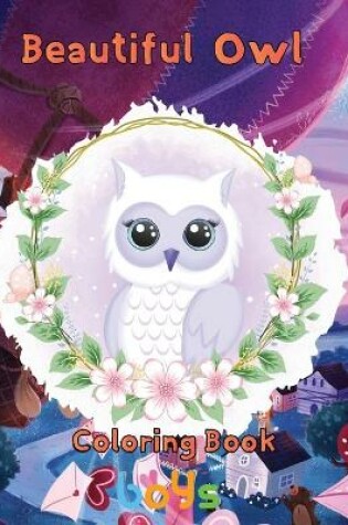 Cover of Beautiful owl Coloring Book boys