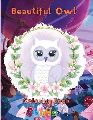 Book cover for Beautiful owl Coloring Book boys