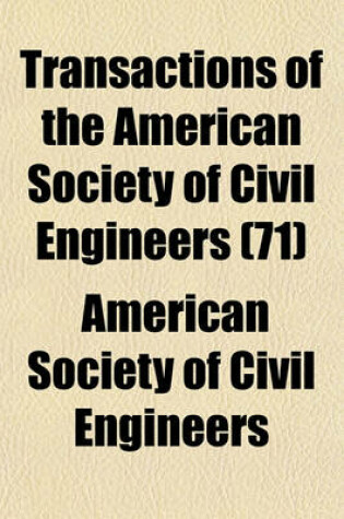 Cover of Transactions of the American Society of Civil Engineers (71)