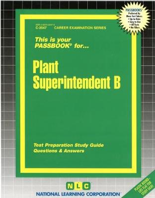 Book cover for Plant Superintendent B