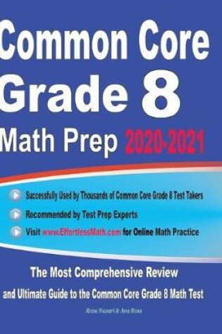 Cover of Common Core Grade 8 Math Prep 2020-2021