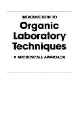 Cover of Intro to Organic Laboratory Techniques: a Microsc