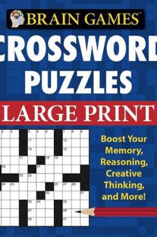 Cover of Brain Games - Crossword Puzzles - Large Print (Blue)