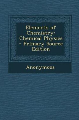 Cover of Elements of Chemistry