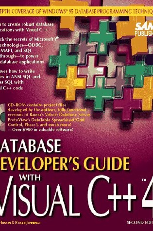 Cover of Database Developer's Guide with Visual C++ 4
