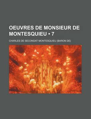Book cover for Oeuvres de Monsieur de Montesquieu (7)