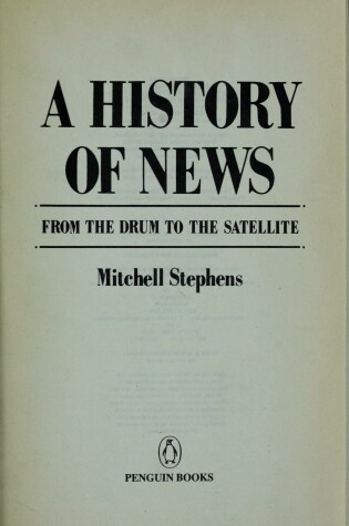 Cover of Stephens Mitchell : History of News