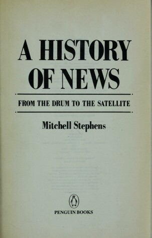 Book cover for Stephens Mitchell : History of News