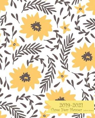 Book cover for 2019-2021 Three Year Planner-Yellow Flowers