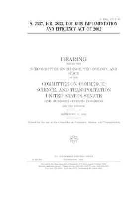 Book cover for S. 2537, H.R. 3833