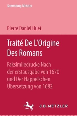 Cover of Traité De L’Origine des Romans