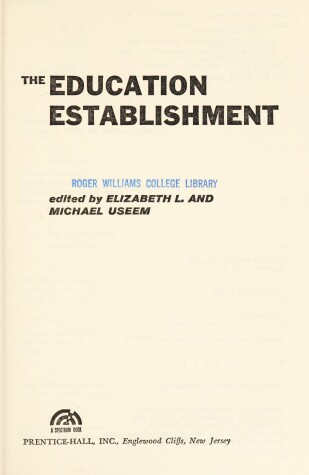 Book cover for The Education Establishment