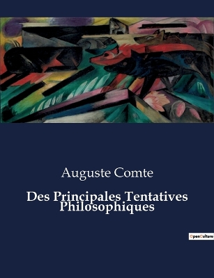 Book cover for Des Principales Tentatives Philosophiques