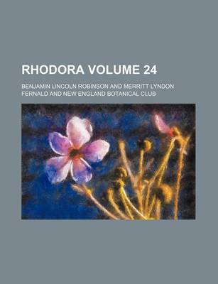 Book cover for Rhodora Volume 24