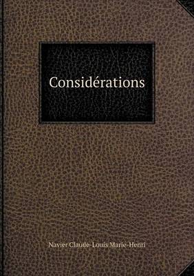Book cover for Considérations