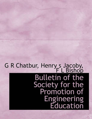 Book cover for Bulletin of the Society for the Promotion of Engineering Education