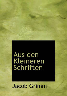 Book cover for Aus Den Kleineren Schriften