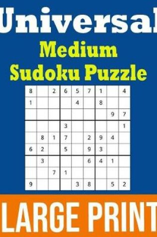 Cover of Universal Medium Sudoku Puzzle Large Print