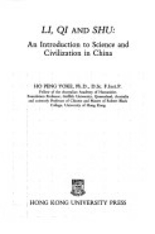 Cover of Li, Qi and Shu.