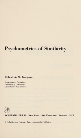 Book cover for Psychometrics of Similarity