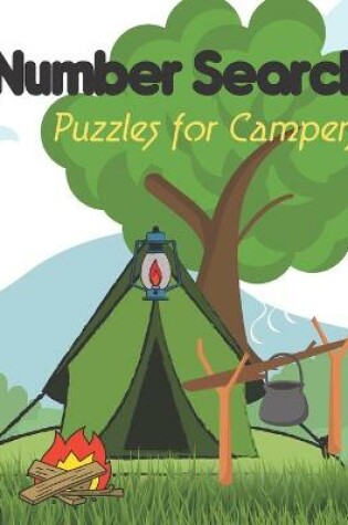 Cover of Number Search Puzzles for Campers