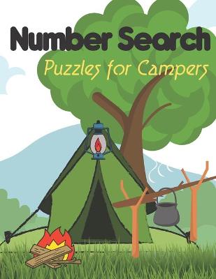 Book cover for Number Search Puzzles for Campers