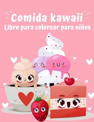 Book cover for Libro para colorear comida de Kawaii