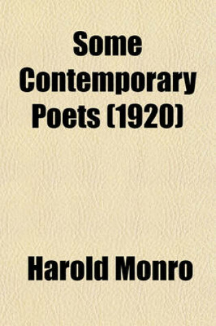 Cover of Some Contemporary Poets (1920)