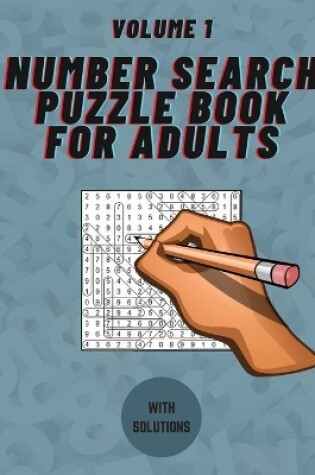 Cover of Number Search Puzzle Book for Adults