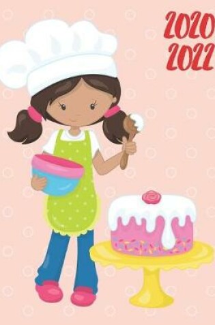Cover of 2020-2022 Three 3 Year Planner Baking Girl Monthly Calendar Gratitude Agenda Schedule Organizer