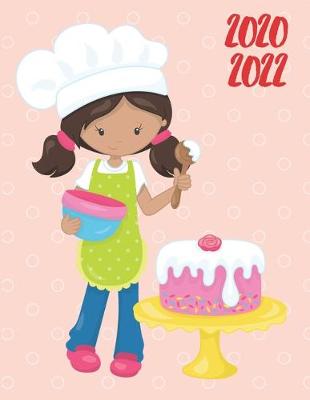 Book cover for 2020-2022 Three 3 Year Planner Baking Girl Monthly Calendar Gratitude Agenda Schedule Organizer