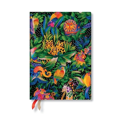 Book cover for Jungle Song (Whimsical Creations) Midi 12-month Dayplanner 2024