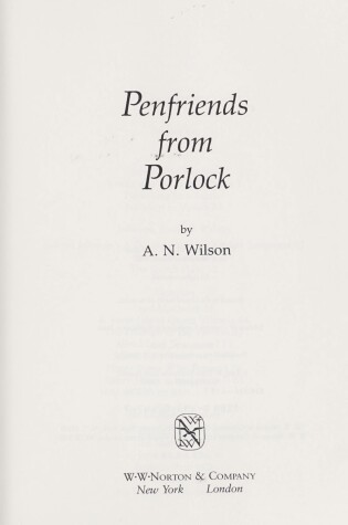 Cover of Penfriends from Porlock