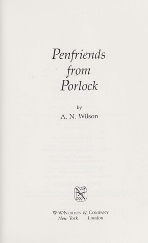 Book cover for Penfriends from Porlock