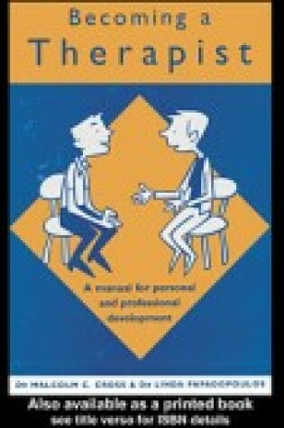 Cover of Becoming a Therapist