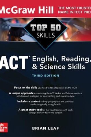 Cover of Top 50 ACT English, Reading, and Science Skills, Third Edition