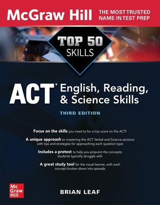 Book cover for Top 50 ACT English, Reading, and Science Skills, Third Edition
