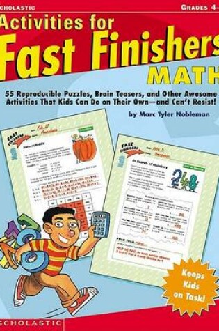 Cover of Activites for Fast Finishers Maths