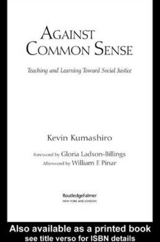 Cover of Against Common Sense