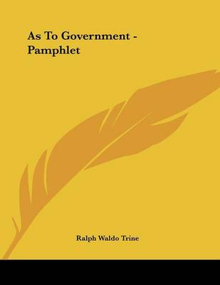 Book cover for As to Government - Pamphlet